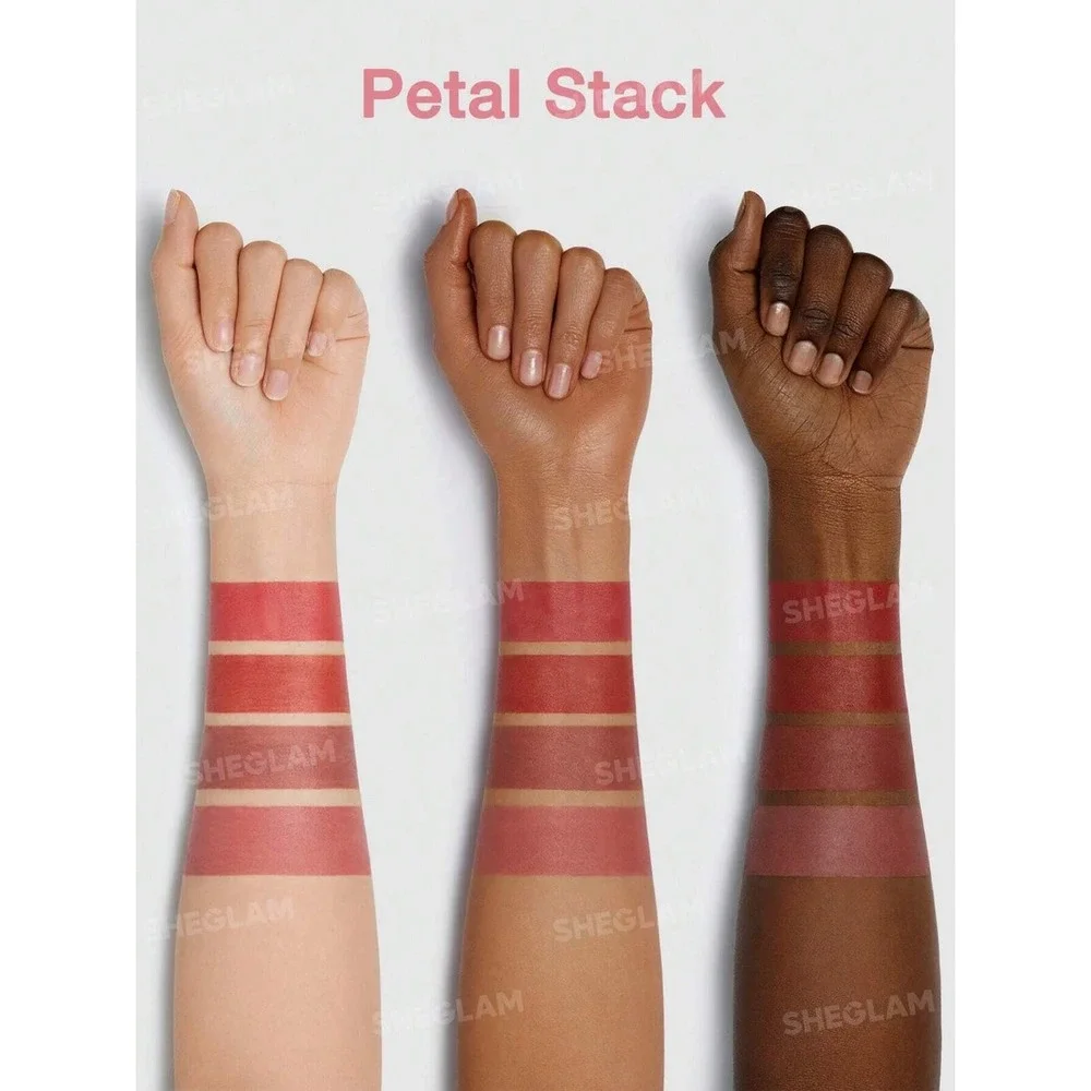 NEW SHEGLAM Mega Lip Stacks 4-in-1 Creamy Matte Lipstick Petal Stack Pink Mauve